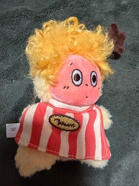 Plush Kids Stuffed Character - Pink Face with Yellow Hair